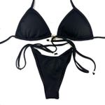 Conjunto Cortininha Preto Liso
