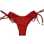 Calcinha Asa Delta Tiras Vermelho Dots