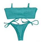 Conjunto Faixa Verde Água Canelado