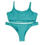 Conjunto Ousadia Verde Água Canelado