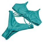 Conjunto Cancun Verde Água Canelado