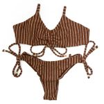 Conjunto Cancun Caramelo Listrado