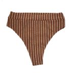 Calcinha Hot Pants Tradicional Caramelo Listrado