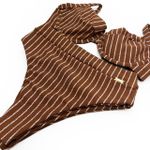 Calcinha Hot Pants Tradicional Caramelo Listrado
