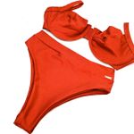 Calcinha Hot Pants Tradicional Laranja Canelado