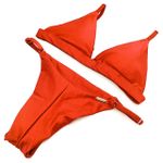Conjunto Fixo Laranja Canelado