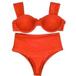 Conjunto Concha Laranja Canelado