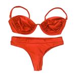 Conjunto Hawaii Meia Taça Laranja Canelado