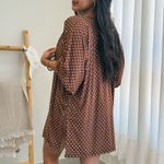 Kimono | Dois em Um Estampa Poá Marrom