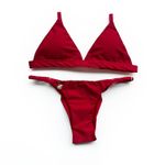 Conjunto Fixo Vermelho Canelado
