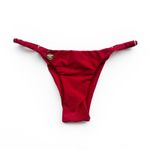 Calcinha Fixa Vermelho Canelado