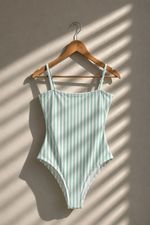 Body Corte Reto Listrado Verde