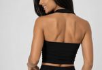 Cropped Frente Única Preto Liso