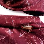 Conjunto Retrô Estampa Folhagem Bordô