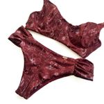 Conjunto Confy Estampa Folhagem Bordô