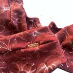 Conjunto Santorini Estampa Folhagem Bordô