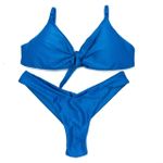 Conjunto Laço Azul Atlântico Canelado