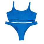 Conjunto Ousadia Azul Atlântico Canelado
