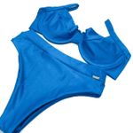 Conjunto Retrô Azul Atlântico Canelado