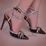 SCARPIN  LUIZA BARCELOS SALTO ALTO ENFEITE LACO   