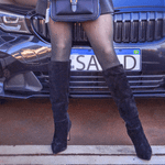 BOTA LUIZA BARCELOS SLOUCH CANO ALTO PRETO