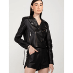 JAQUETA SCHUTZ COURO MADISON BLACK