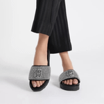 SANDALIA SCHUTZ SLIDE PRETA S2073301850001U35