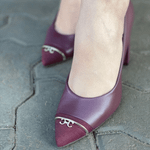 Scarpin Capodarte Nobuck Salto Bloco