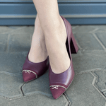 Scarpin Capodarte Nobuck Salto Bloco