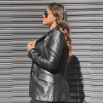 Blazer Alongado Nexy Couro