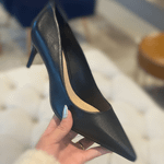 SCARPIN SCHUTZ LENA LOW SALTO MEDIO COURO PRETO S2131200010022