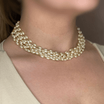 CHOKER DANI DEPI 8 FIOS DE PEROLAS BRANCO