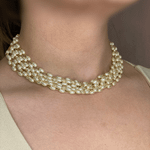 CHOKER DANI DEPI 8 FIOS DE PEROLAS BRANCO