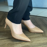 SCARPIN SCHUTZ LENA LOW SALTO MEDIO BEGE S2131200010051