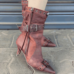 BOTA LUIZA BARCELOS CANO CURTO FIVELAS CAFE     