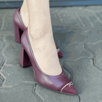 Scarpin Capodarte Nobuck Salto Bloco
