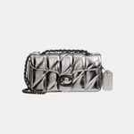 BOLSA COACH TABBY SHOULDER 20 WITH QUILTING PRATA