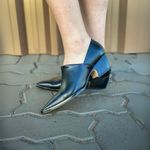 SAPATO LUIZA BARCELOS COURO WESTERN PRETO