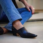 SAPATO LUIZA BARCELOS COURO WESTERN PRETO