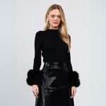 BLUSA MADRE REINA LA PUNHOS PRETO