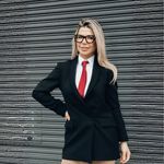 BLAZER MALISE GOLA SMOKING PRETO