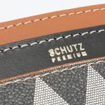 PORTA CARTÕES SCHUTZ TRIANGLE COURO PRETO