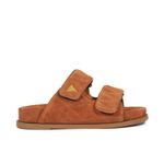 SANDALIA SCHUTZ PAPETE DE COURO BROWNIE