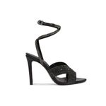 SANDALIA SCHUTZ SALTO ALTO CRISTAIS PRETO 