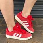TENIS ADIDAS GRAND COURT NOBUCK VERMELHO