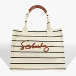 BOLSA SCHUTZ SHOPPING OSAKA LONA BRANCO LISTRAS