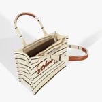 BOLSA SCHUTZ SHOPPING OSAKA LONA BRANCO LISTRAS