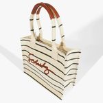 BOLSA SCHUTZ SHOPPING OSAKA LONA BRANCO LISTRAS