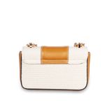 BOLSA SAAD MINI ALGODÃO TRAMADO MARFIM