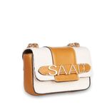 BOLSA SAAD MINI ALGODÃO TRAMADO MARFIM